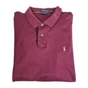 Polo Ralph Lauren XXL Burgundy Maroon Pima Soft Touch Long Sleeve Polo Mens